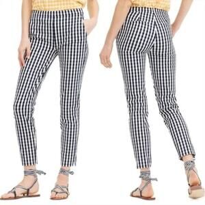 J. Crew Black and White Gingham Ankle Pants